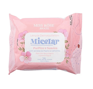 LENÇO DEMAQUILANTE MICELAR - MISS ROSE