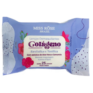 LENÇO DEMAQUILANTE COLÁGENO - MISS ROSE