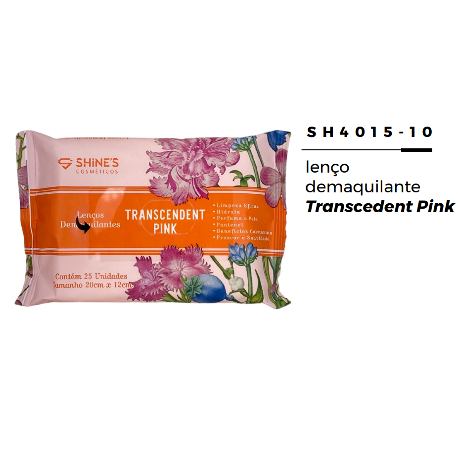 LENCO DEMAQUILANTE TRANSCENDENT PINK - SHINE'S - Imagem 2