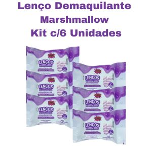 KIT LENÇOS DEMAQUILANTES MARSHMALLOW ( KIT COM 6 UNIDADES ) - SUPER PODERES