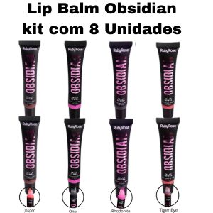 KIT LIP BALM OBSIDIAN JELLY JEWEL 4 CORES ( KIT COM 8 UNIDADES ) - RUBY ROSE
